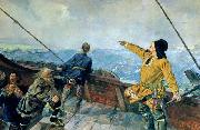 Christian Krohg Christian Krohg's painting of Leiv Eiriksson discover America, 1893 France oil painting artist